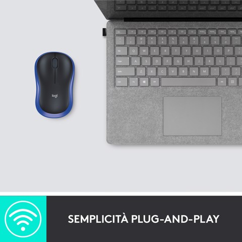 Logitech M185 mouse wireless (blu)