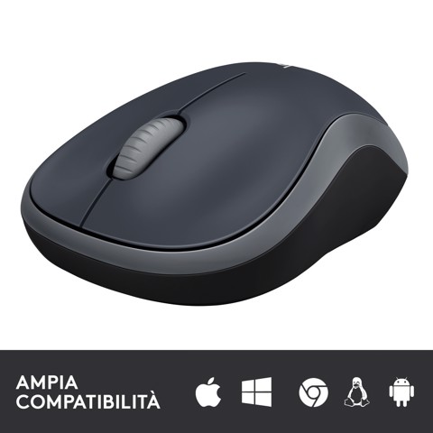 Logitech M185 mouse wireless (nero)