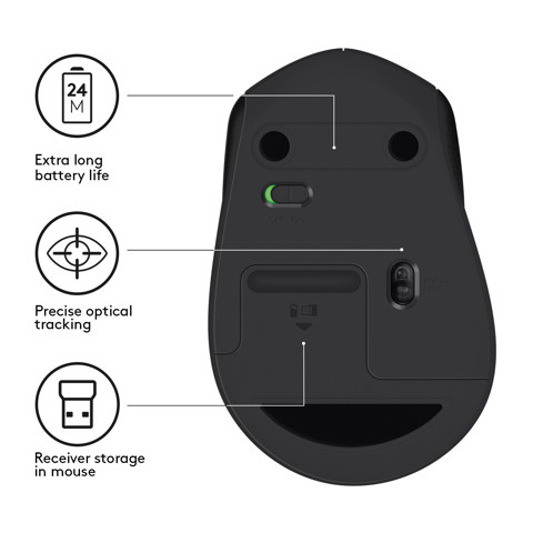 Logitech M330 mouse wireless (nero)