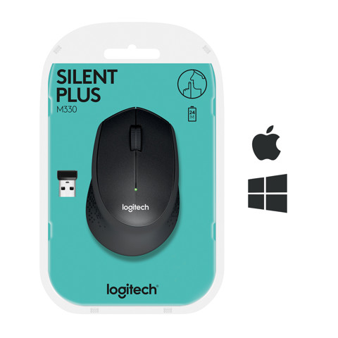 Logitech M330 mouse wireless (nero)
