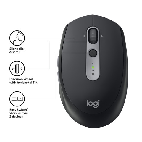 Logitech M590 mouse Mano destra Wireless a RF + Bluetooth Ottico 1000 DPI