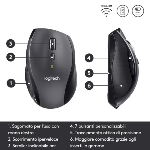 Logitech M705 Marathon mouse wireless