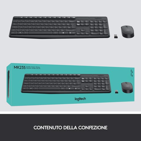 Logitech MK235 Combo Tastiera e Mouse Wireless