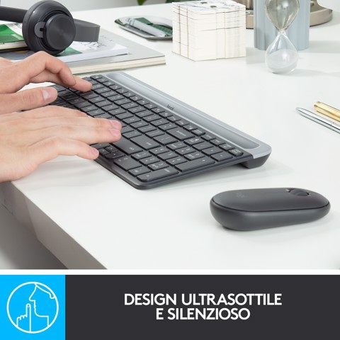 Logitech MK470 Kit Mouse e Tastiera Wireless