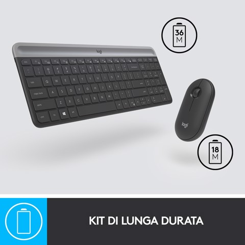 Logitech MK470 Kit Mouse e Tastiera Wireless
