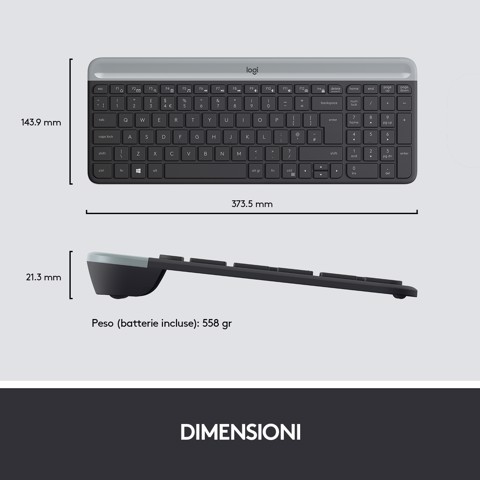 Logitech MK470 Kit Mouse e Tastiera Wireless