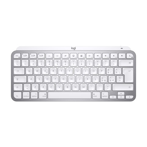 Logitech MX Keys Mini per Mac Tastiera Wireless, Minimal, Compatta, Bluetooth, Tasti Retroilluminati, USB-C, Digitazione Tattile, Compatibile con Apple macOS, iPad OS, in Metallo