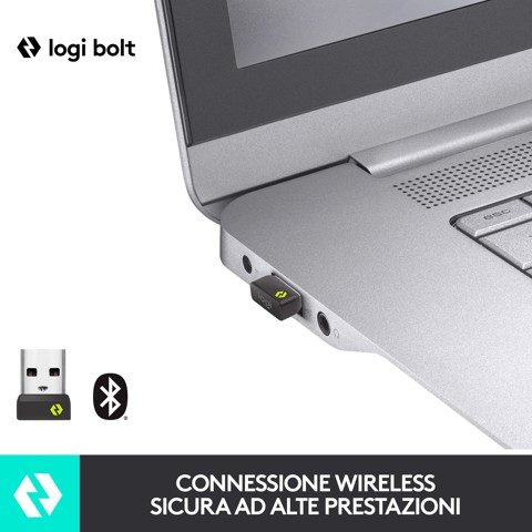Logitech , MX Keys, tastiera wireless avanzata con illuminazione, digitazione reattiva, retroilluminazione, Bluetooth, USB-C, Apple, macOS, Microsoft Windows, Linux, iOS, Android, struttura in metallo