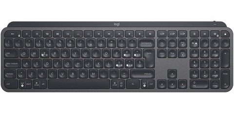 Logitech , MX Keys, tastiera wireless avanzata con illuminazione, digitazione reattiva, retroilluminazione, Bluetooth, USB-C, Apple, macOS, Microsoft Windows, Linux, iOS, Android, struttura in metallo