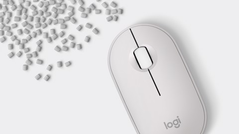 Logitech Pebble 2 M350s mouse Bluetooth (bianco)