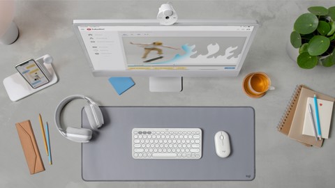 Logitech Pebble 2 M350s mouse Bluetooth (bianco)