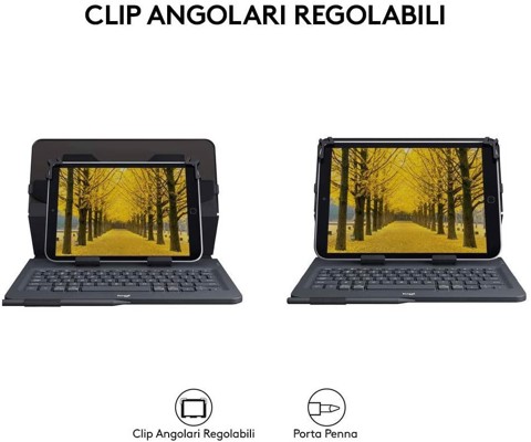 Logitech Universal Folio cover con tsatiere per tablet (universale 9/10")