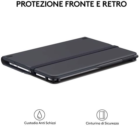 Logitech Universal Folio cover con tsatiere per tablet (universale 9/10")