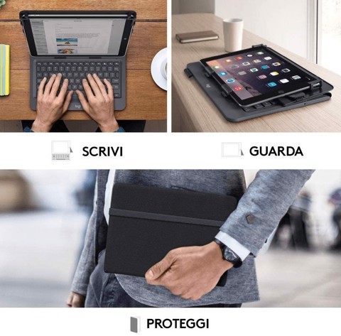 Logitech Universal Folio cover con tsatiere per tablet (universale 9/10")