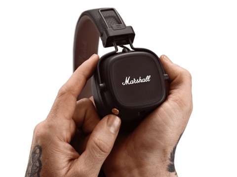 Marshall MAJOR IV Cuffie Con cavo e senza cavo A Padiglione MUSICA USB tipo-C Bluetooth Marrone