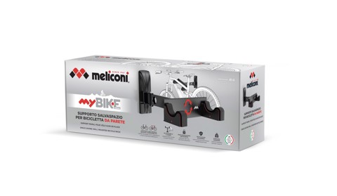 Meliconi 489001 supporto per bicicletta Portabiciclette da esterno Montabile a parete Nero