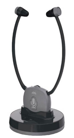 Meliconi 497339 cuffia e auricolare Wireless Stetoscopiche TV Base di ricarica Nero, Grigio