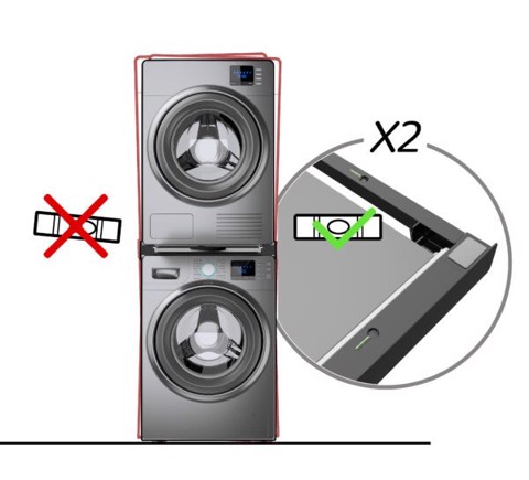 Meliconi 656128 accessorio e componente per lavatrice Kit di sovrapposizione 1 pz