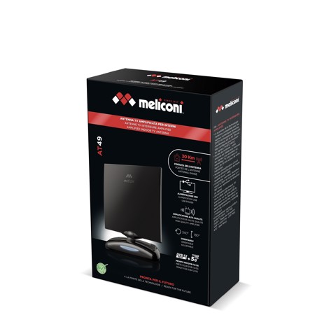 Meliconi AT 49 R1 USB antenna televisiva Interno portata 30 km