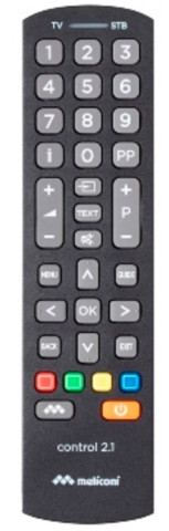 Meliconi Control 2.1 telecomando IR Wireless STB, TV Pulsanti
