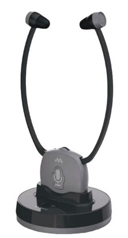 Meliconi Easy Audio - Cuffia tv Wireless Digitale 2.4 GHZ, Modello Steto con Microfono Ambiente