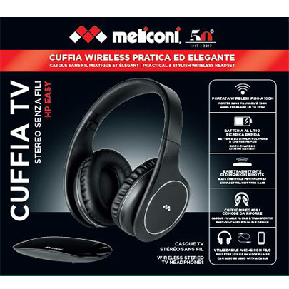 Meliconi HP Easy Cuffie Padiglione auricolare Connettore 3.5 mm Nero