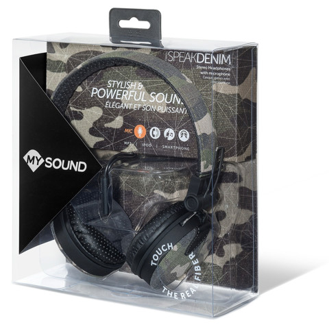 Meliconi MySound Speak DENIM Cuffia Padiglione auricolare Connettore 3.5 mm Mimetico