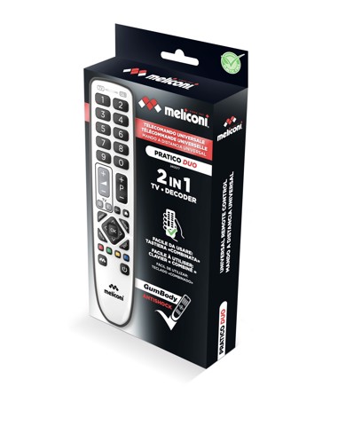 Meliconi Pratico Duo telecomando IR Wireless TV e Decoder
