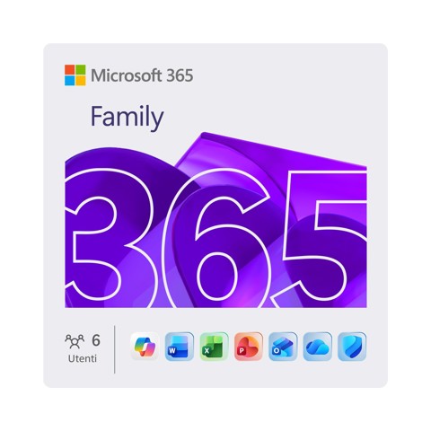 Microsoft 365 Family Suite Office 6 licenza/e