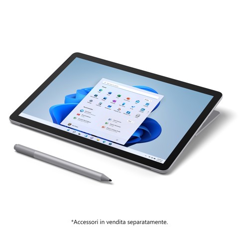 Microsoft Surface Go 3 128 GB 26,7 cm (10.5") Intel® Core™ i3 di decima generazione 8 GB Wi-Fi 6 (802.11ax) Windows 11 Home in S mode Platino