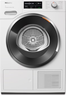 Miele TWL780WP EcoSpeed ​​& Steam & 9kg asciugatrice Libera installazione Caricamento frontale Bianco