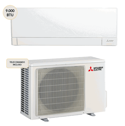 Mitsubishi Condizionatore MONO split Inverter 9000 btu Wi-Fi MUZAY25VG + MSZAY25VGK Climatizzatore Fisso