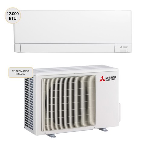 Mitsubishi Electric Condizionatore MONO split Inverter 12000 btu Wi-Fi MUZAY35VG + MSZAY35VGK Climatizzatore Fisso