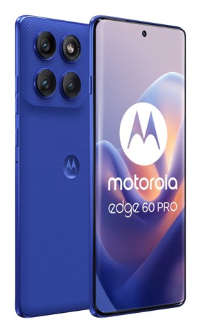 Motorola edge 60 pro con Moto AI (12/512GB, Fotocamera 50+50+10MP, selfie 50MP, Display 6.67" pOLED 120Hz, MediaTek Dimensity 8350, batteria 6000mAh, ricarica 90W, Android 15), PANTONE Dazzling Blue