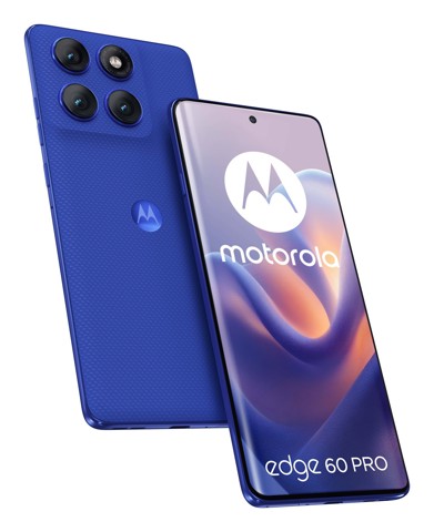 Motorola edge 60 pro con Moto AI (12/512GB, Fotocamera 50+50+10MP, selfie 50MP, Display 6.67" pOLED 120Hz, MediaTek Dimensity 8350, batteria 6000mAh, ricarica 90W, Android 15), PANTONE Dazzling Blue