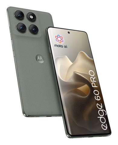 Motorola edge 60 pro con Moto AI (12/512GB, Fotocamera 50+50+10MP, selfie 50MP, Display 6.67" pOLED 120Hz, MediaTek Dimensity 8350, batteria 6000mAh, ricarica 90W, Android 15), PANTONE Shadow