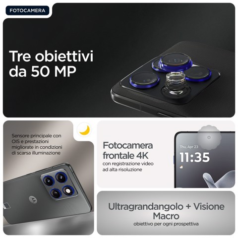 Motorola edge 70 17 cm (6.7") Doppia SIM Android 16.0 5G USB tipo-C 8 GB 256 GB 4800 mAh Grigio