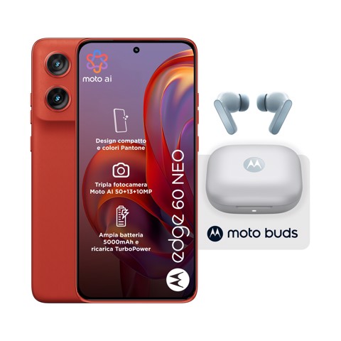 Motorola edge Pack 2x1 60 Neo 8/256 Poinciana + Moto Buds