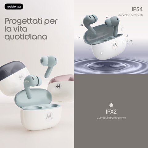 Motorola Moto Buds 2 Auricolare Wireless In-ear Musica e Chiamate Bluetooth Grigio