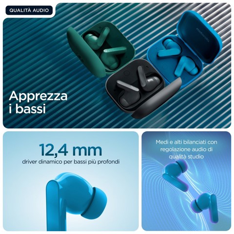 Motorola Moto Buds Bass Auricolare True Wireless Stereo (TWS) In-ear Musica e Chiamate Bluetooth Blu