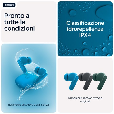Motorola Moto Buds Bass Auricolare True Wireless Stereo (TWS) In-ear Musica e Chiamate Bluetooth Blu