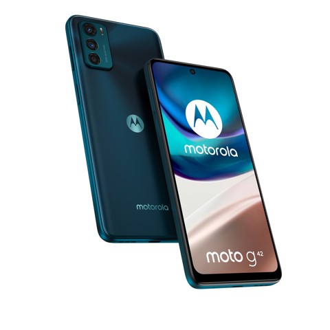 Motorola Moto G moto g42 (Tripla fotocamera 50 MP, display OLED FHD+, batteria 5000 mAh, 6/128GB espandibile, Dual SIM, Android 12, Cover inclusa)