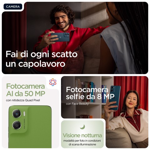 Motorola moto g06 17,5 cm (6.88") Doppia SIM Android 15 4G USB tipo-C 4 GB 256 GB 5200 mAh Verde