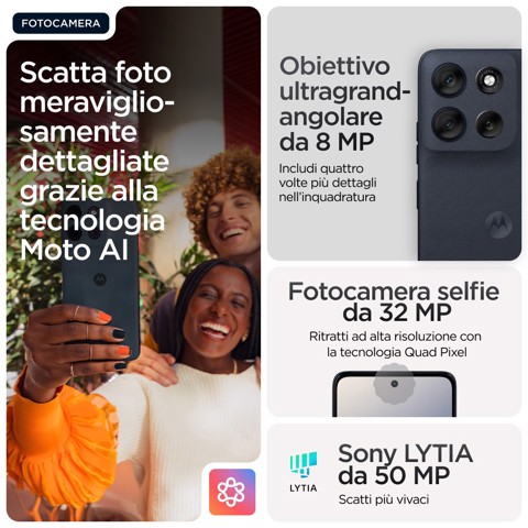 Motorola moto g56 5G 17,1 cm (6.72") Dual SIM ibrida Android 15 USB tipo-C 8 GB 512 GB 5200 mAh Nero