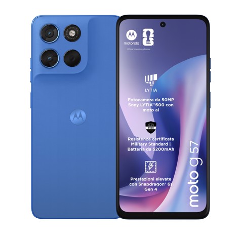 Motorola moto g57 Camera 50MP Doppia SIM Android 16.0 5G USB tipo-C 8 GB 256 GB 5200 mAh Blu