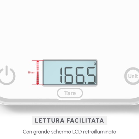 Moulinex BN50U0 bilancia da cucina Bianco Superficie piana Rettangolo Bilancia da cucina elettronica