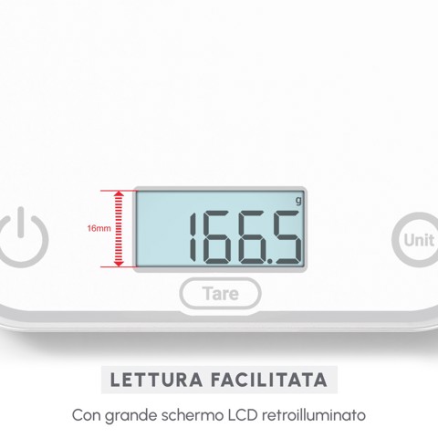 Moulinex BN50U0 bilancia da cucina Bianco Superficie piana Rettangolo Bilancia da cucina elettronica