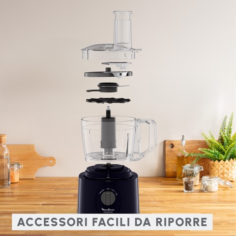 Moulinex Easy Force, Robot da Cucina, 4 Accessori, 15 Funzioni