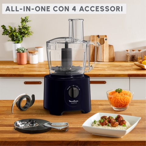 Moulinex Easy Force, Robot da Cucina, 4 Accessori, 15 Funzioni