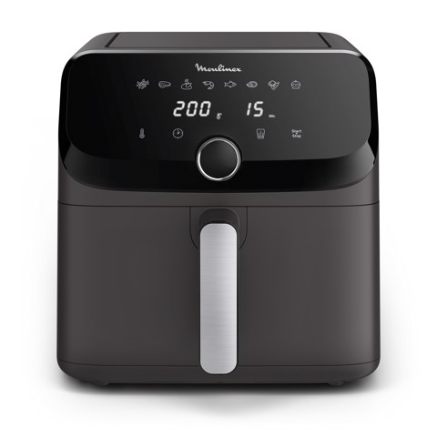 Moulinex Easy Fry Mega , Friggitrice ad aria, Capacità Extra Large 7,5L/2kg, 8 programmi preimpostati, Coal Grey